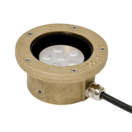 12V Cast Brass Underwater Light LED (7 Watt) No Bracket