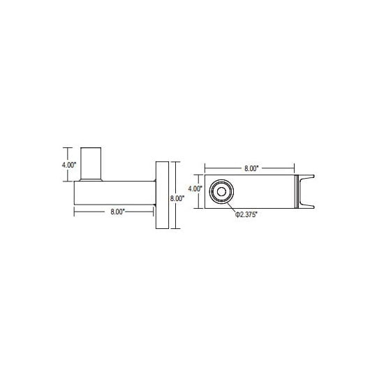 Vertical Pole Mount for Wood Poles