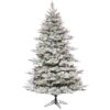 Flocked Kiana Christmas Tree (Pre-Lit) Warm White 12′