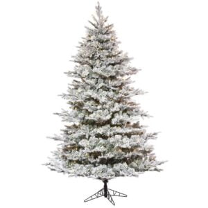 Flocked Kiana Christmas Tree (Pre-Lit) Warm White 14′