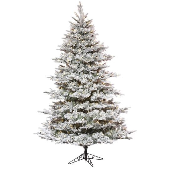 Flocked Kiana Christmas Tree (Pre-Lit) Warm White 14′