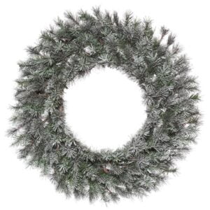 Frosted Lacey Wreath 24"