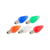 LED C7 Bulbs (Pack of 25) Orange Faceted