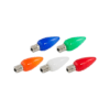 LED C9 Bulbs (Pack of 25) Red Smooth Transparent