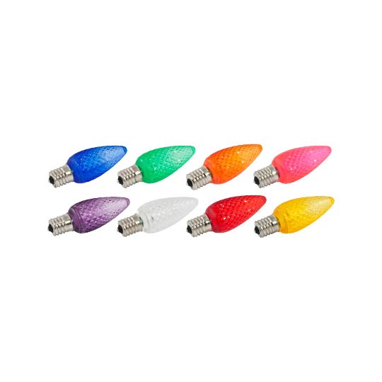 LED C9 Bulbs (Pack of 25) Warm White Smooth Ceramic