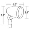 R20 Landscape Bullet Light Up Shield Small Stake (12"x1") 50 Watt Mercury Vapor None