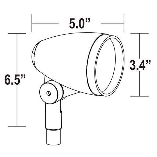R20 Landscape Bullet Light Down Shield None 50 Watt Mercury Vapor 50 Watt Fiberglass Ballast