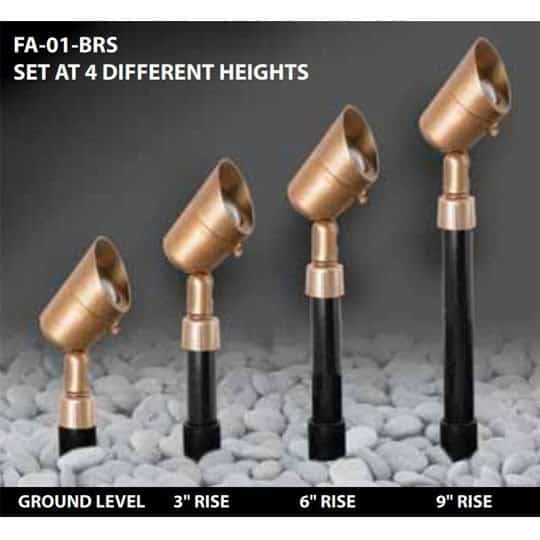 Telescopic Mounting Stake Aluminum (Black) 15" (With 12" Riser)