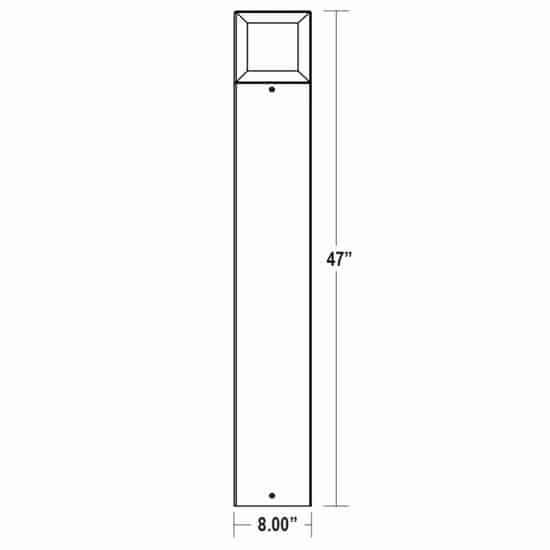 Square Bollard 3000K (Warm)