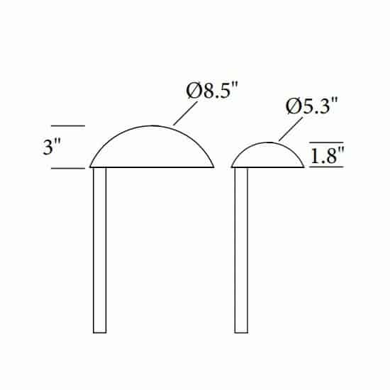 9″ Aluminum Mushroom Path Light