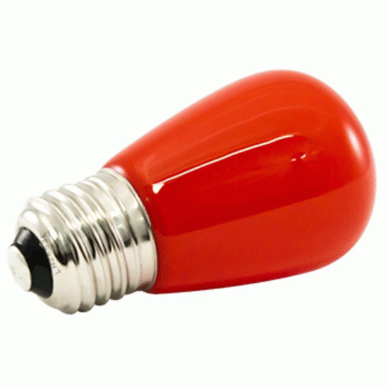 S14 LED Bulbs (25-Pack) Frosted Red