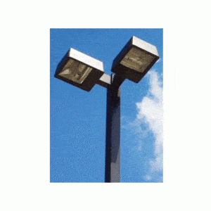 25' Square Straight Pole Double Fixture Light Package