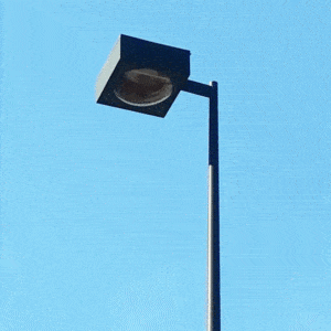 24′ Round Straight Pole Single Fixture Light Package