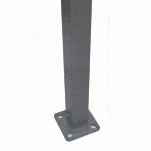 Straight Square Steel Light Poles 30' x 4" x 7/11G