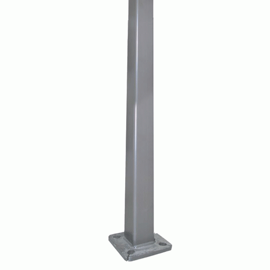 Square Steel Tapered Galvanized Light Pole 30' x 7.13" x 7G