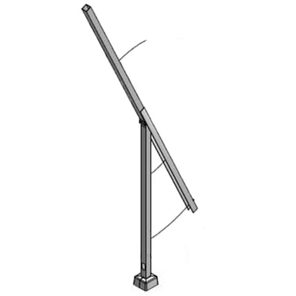 Hinged Straight Square Steel Light Poles 15′ x 4" x 11/11