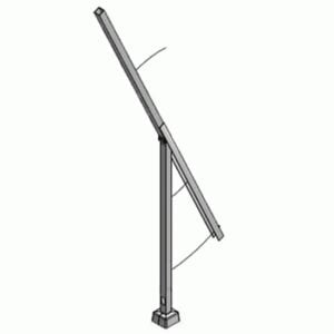 Hinged Straight Square Steel Light Poles