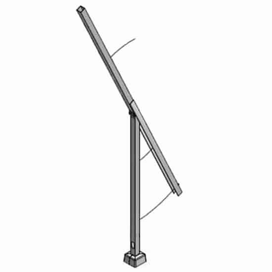 Galvanized Hinged Straight Square Steel Light Pole 20′ x 4" x 11/11