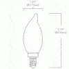 Frosted LED Candelabra Edge 2200K (Residential Warm)