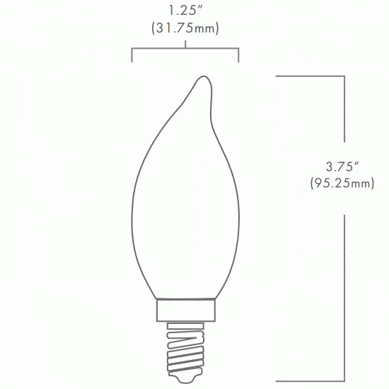 Frosted LED Candelabra Edge 2700K (Residential Warm)