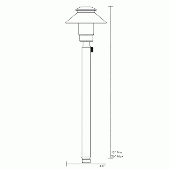 Zion 4" Path Light w/Adjustable Stem
