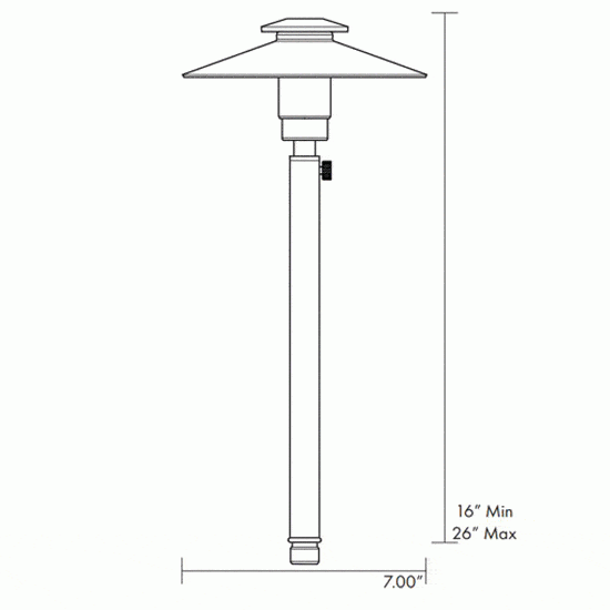 Sequoia 7" Path Light w/Adjustable Stem