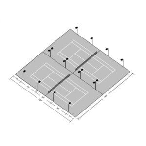 LED Double Tennis Court Tournament Kit