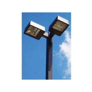 20' Square Straight Pole Double Fixture Light Package (90 Degree)