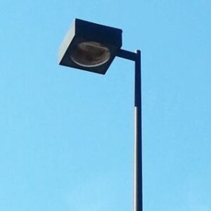 30' Round Straight Pole Single Fixture Light Package