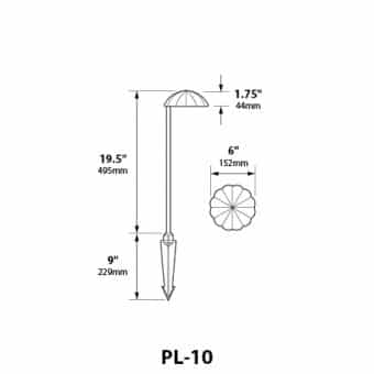 Path Light Scallop Hat  Aluminum