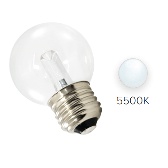 G50 LED Bulbs (25-Pack) Transparent, E26 Base