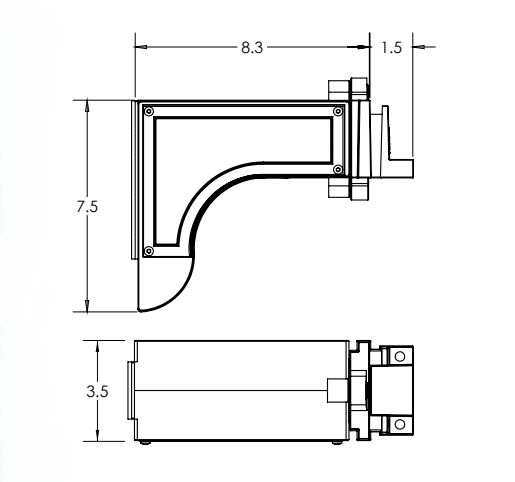 Cutlass LED Area Light Arm Mount for Square Poles