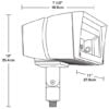 LED Hazardous Floodlight Mounting Arm