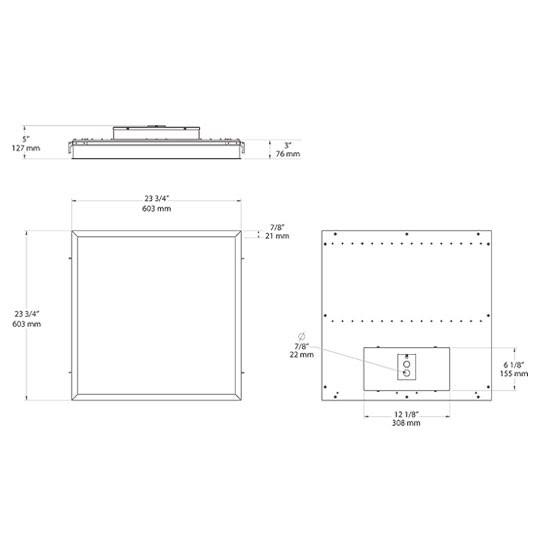 LED Recessed Panel Light (2 x 2) 34 Watts 4000K (Neutral)