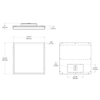 LED Recessed Panel Light (2 x 2) 41 Watts 3000K (Warm)