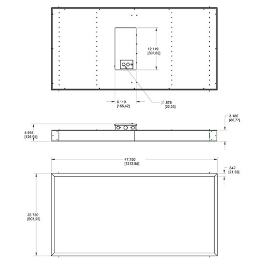 LED Recessed Panel Light (2 x 4) 3500K (Warm Neutral) 44 Watts