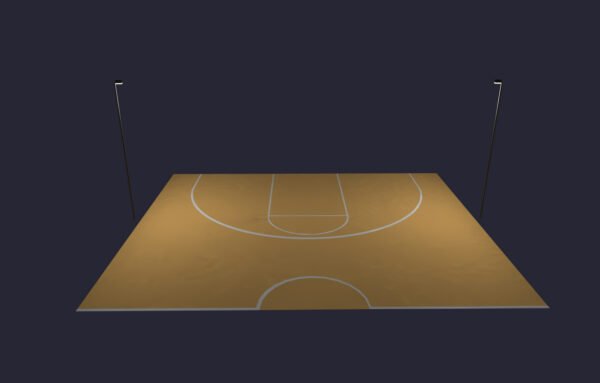 LED Basketball Half Court Lighting System: Anchor Base