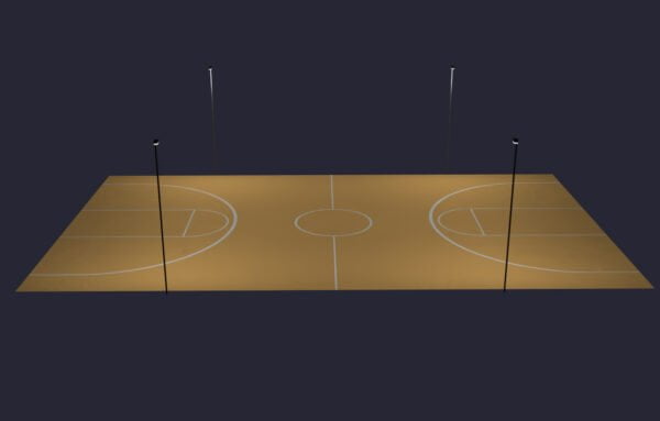 LED Basketball Full Court Lighting System: Anchor Base