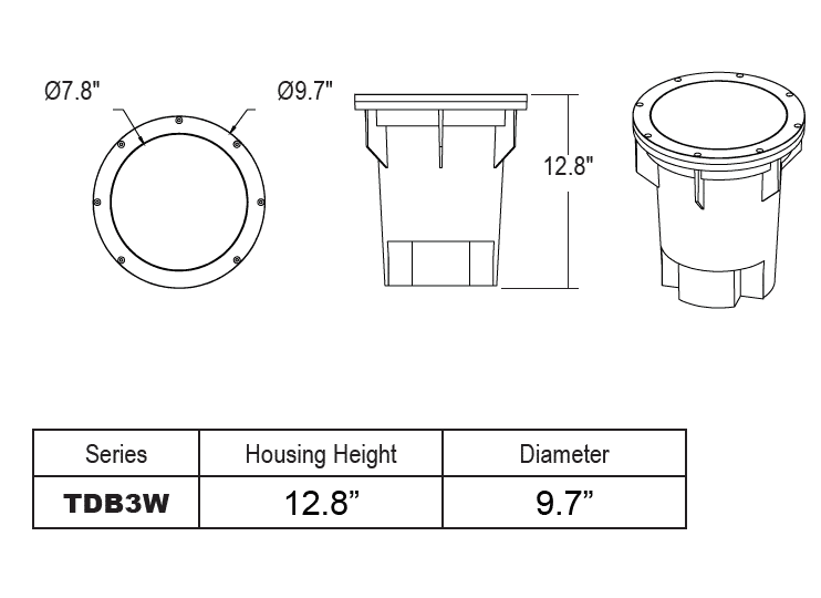 Slip-Resistant Lens Low Voltage LED Burial Light