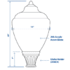 12′ 4″ Pole with 29A Acrylic Acorn Globe