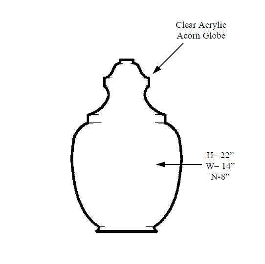 8′ 4″ Fluted Post with 26A Globe