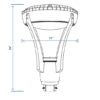 80W Integrated LED Modern Pole