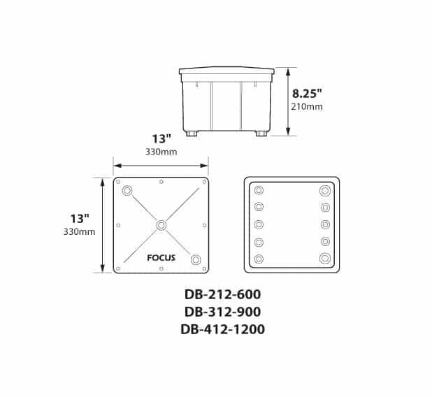 Square Direct Burial Transformer 1200watt (Four Cores)
