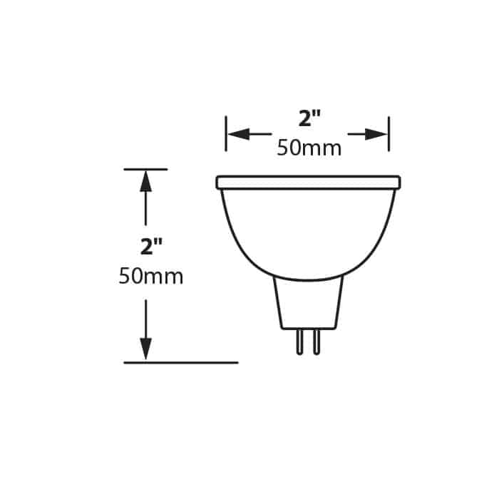 7W 12V MR-16 BI-PIN, DIMMABLE, 2700K