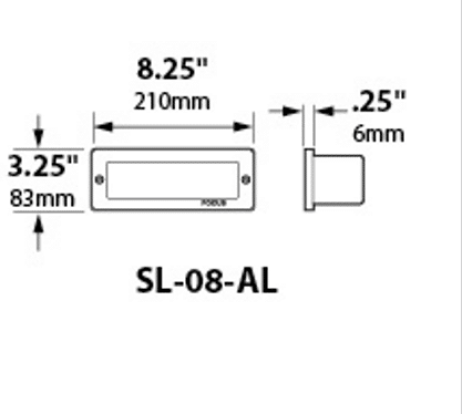 Replacement Face Plate and Lens for SL08AL – Aluminum