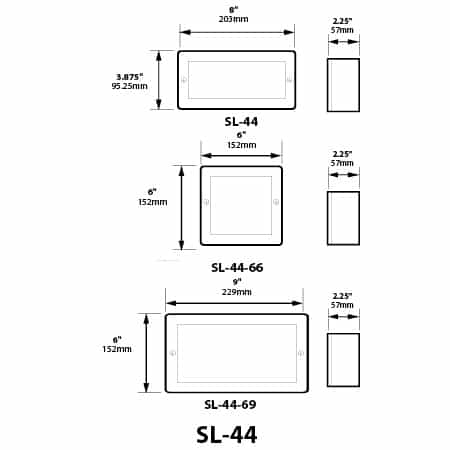 SL-44 6X6 COVER PLATE, 2 SCREWS