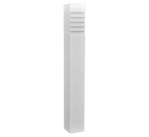 3w Square Aluminum 180° Bollard