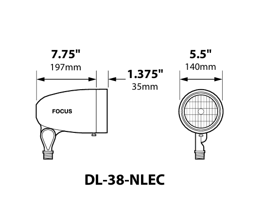 Outdoor PAR38 Bullet Light Fixture 120V