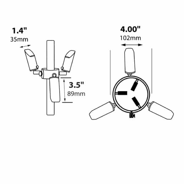 UL03 Umbrella Light (Triple Head)