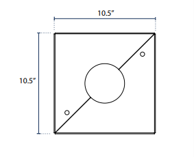 Square Base Cover for 4″ Round Pole